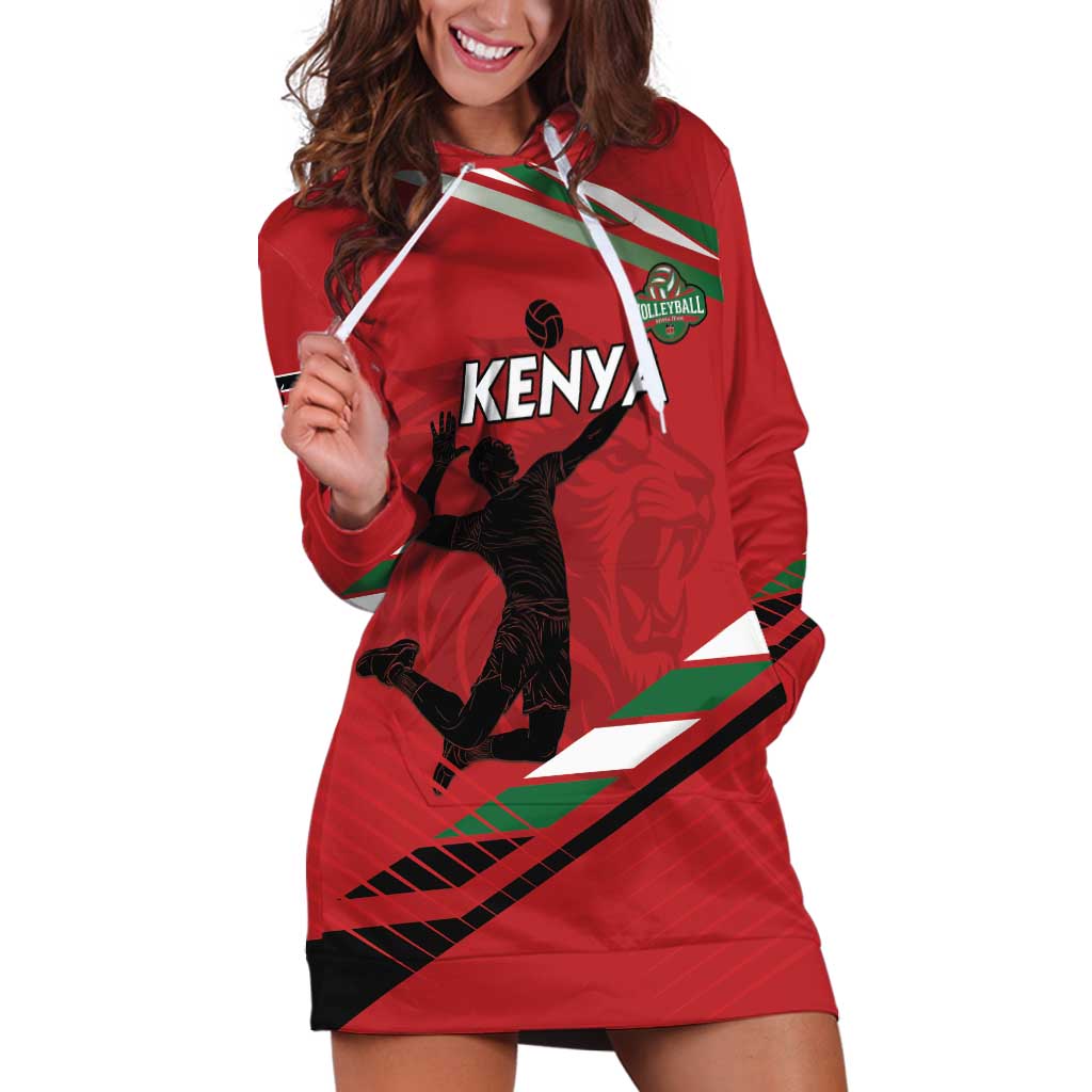 Custom Kenya Volleyball Hoodie Dress We Are Champions