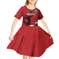 Custom Kenya Volleyball Kid Short Sleeve Dress We Are Champions