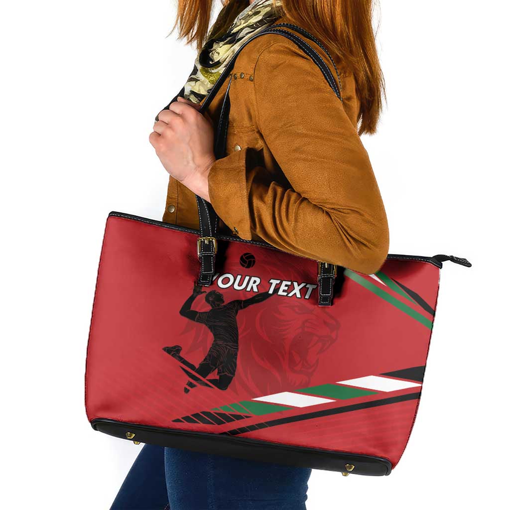 Custom Kenya Volleyball Leather Tote Bag We Are Champions