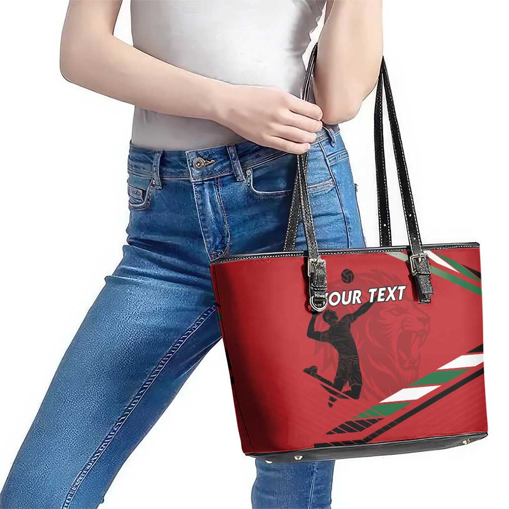 Custom Kenya Volleyball Leather Tote Bag We Are Champions