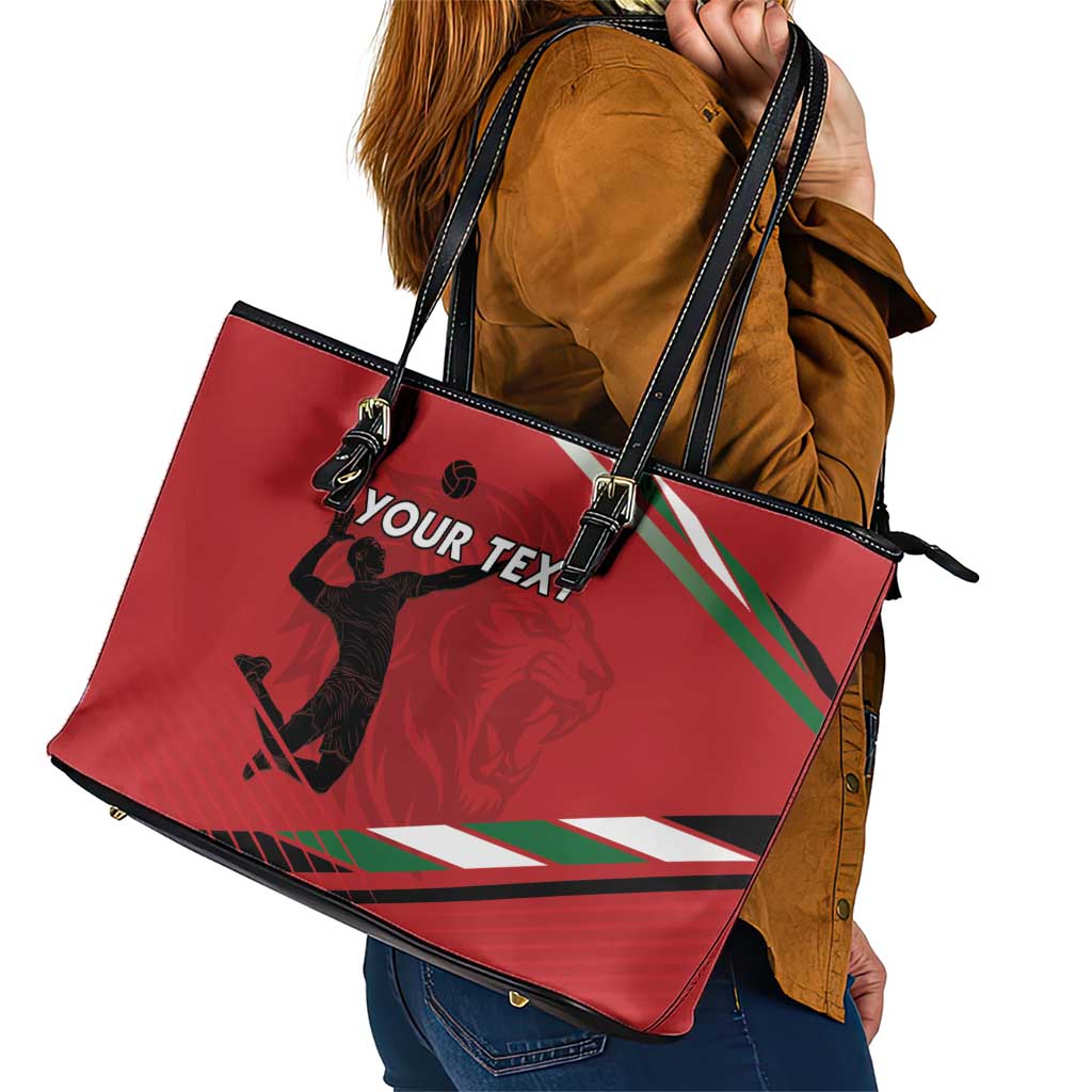 Custom Kenya Volleyball Leather Tote Bag We Are Champions