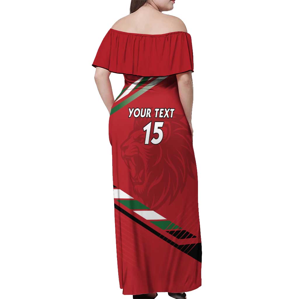 Custom Kenya Volleyball Off Shoulder Maxi Dress We Are Champions