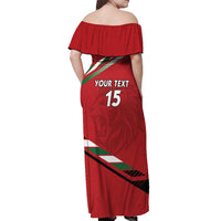 Custom Kenya Volleyball Off Shoulder Maxi Dress We Are Champions