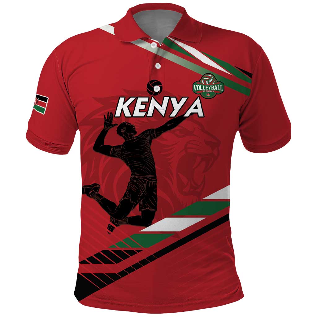 Custom Kenya Volleyball Polo Shirt We Are Champions