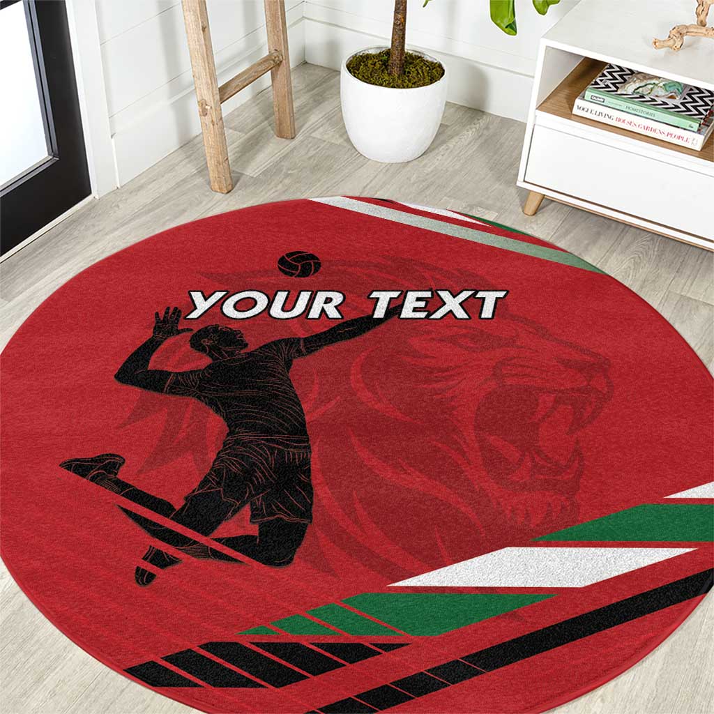 Custom Kenya Volleyball Round Carpet We Are Champions