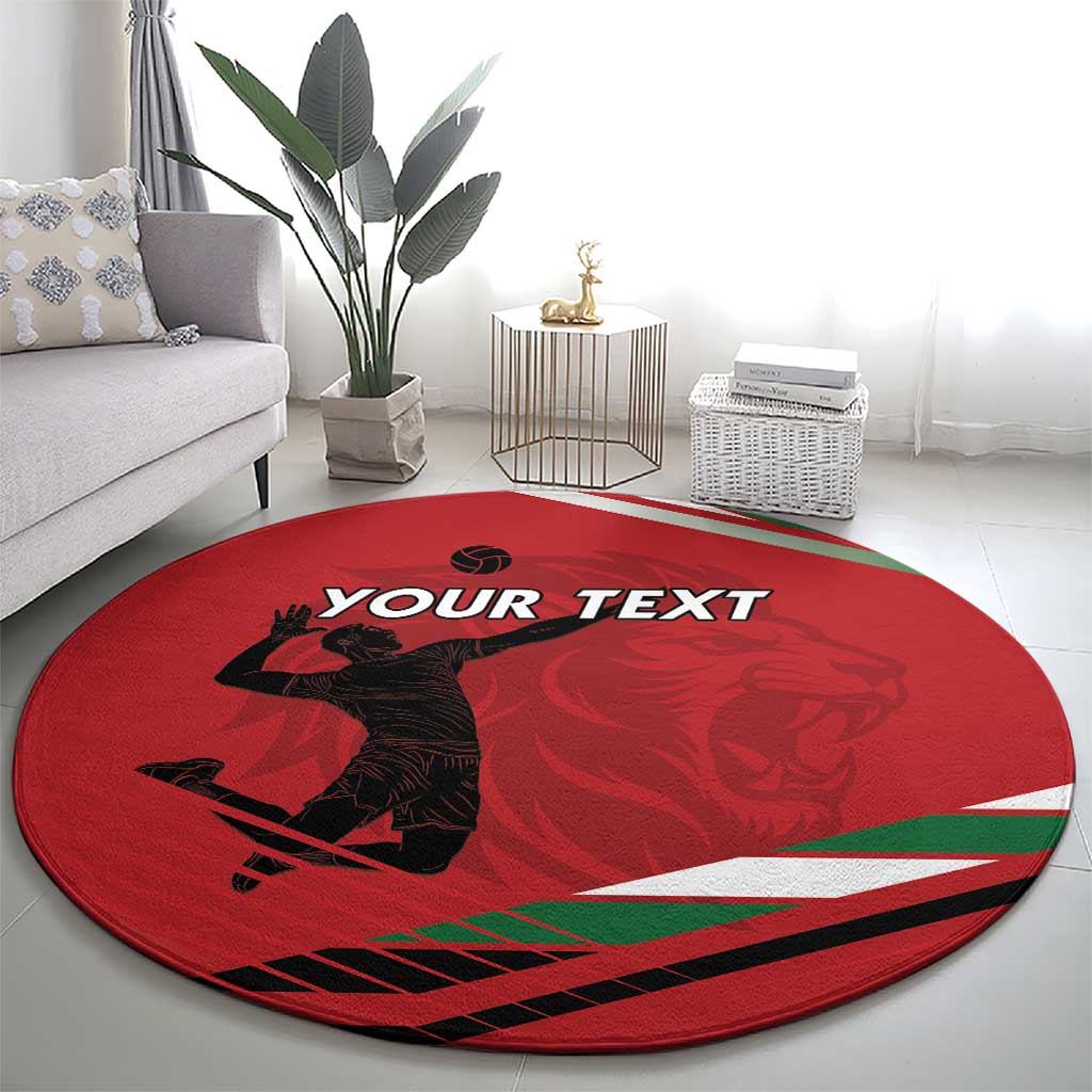 Custom Kenya Volleyball Round Carpet We Are Champions