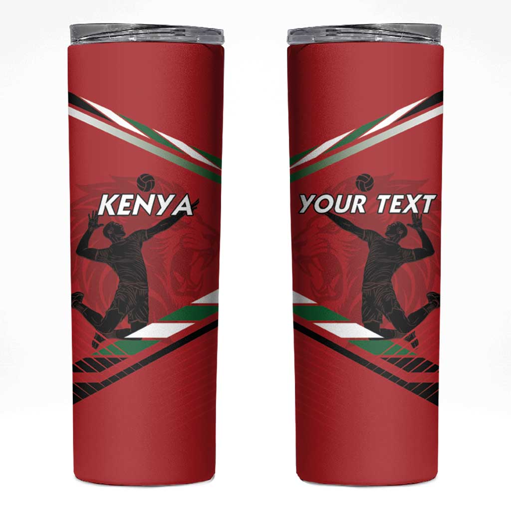 Custom Kenya Volleyball Skinny Tumbler We Are Champions