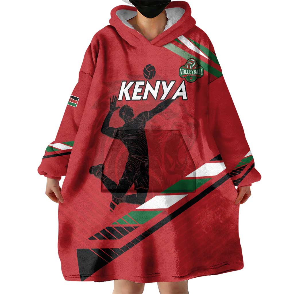 Custom Kenya Volleyball Wearable Blanket Hoodie We Are Champions