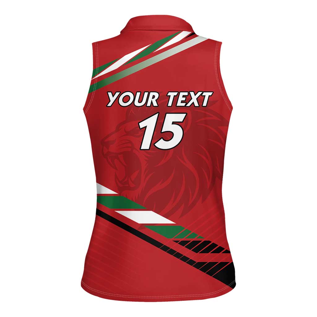 Custom Kenya Volleyball Women Sleeveless Polo Shirt We Are Champions