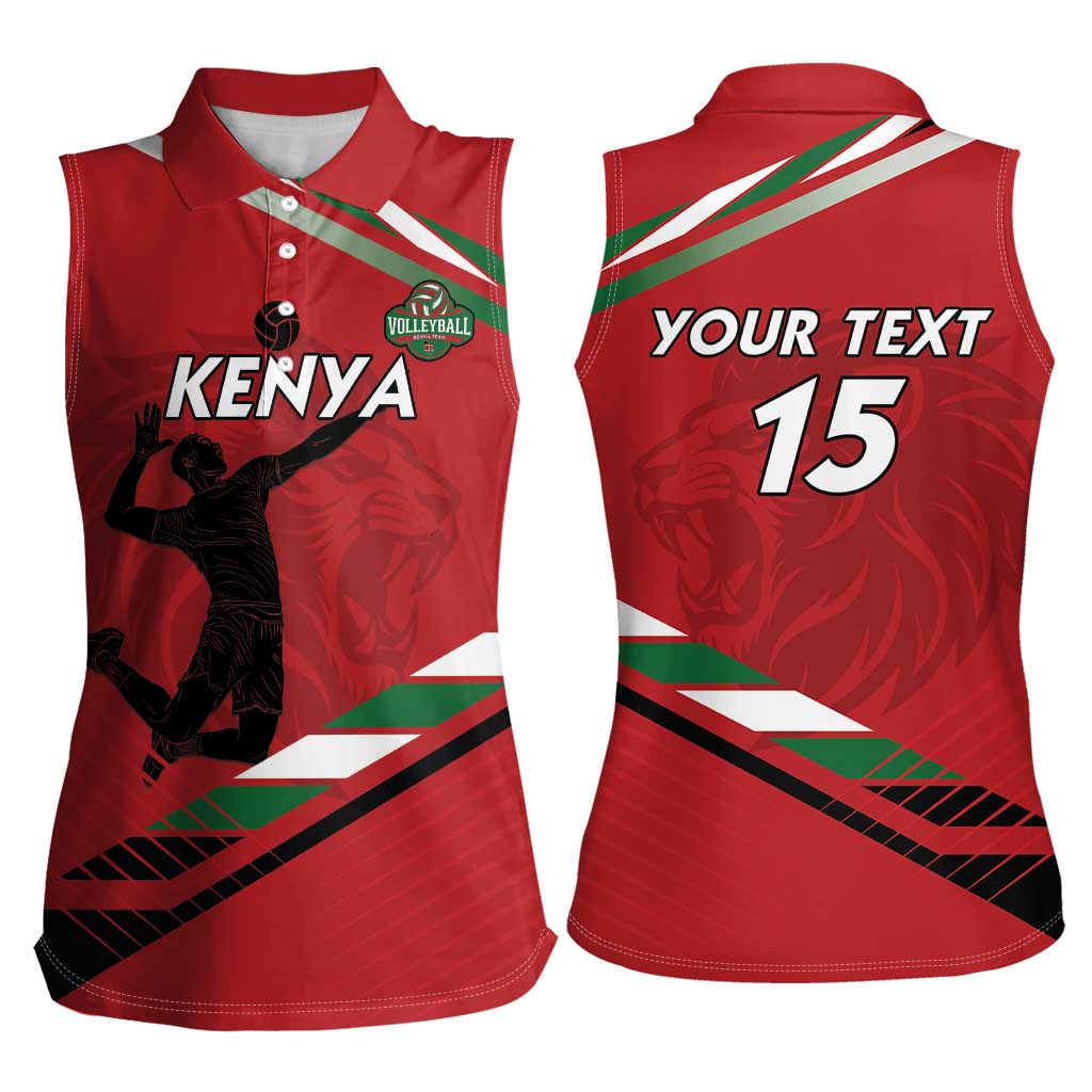 Custom Kenya Volleyball Women Sleeveless Polo Shirt We Are Champions