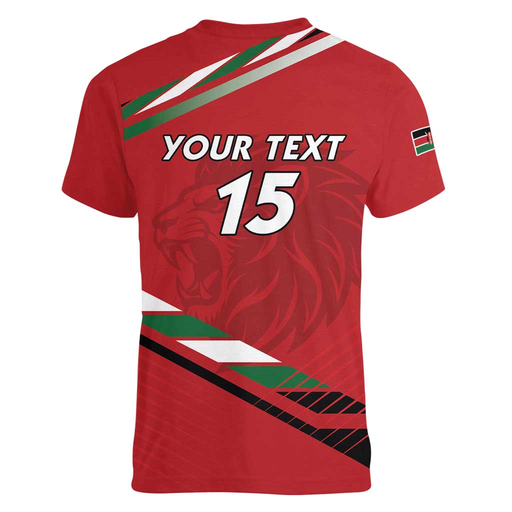 Custom Kenya Volleyball Women V-Neck T-Shirt We Are Champions