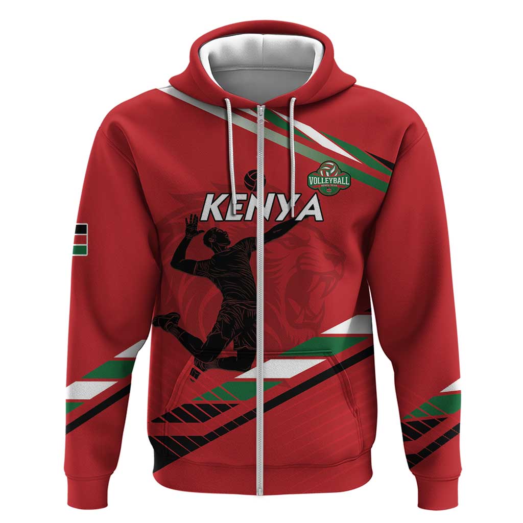 Custom Kenya Volleyball Zip Hoodie We Are Champions