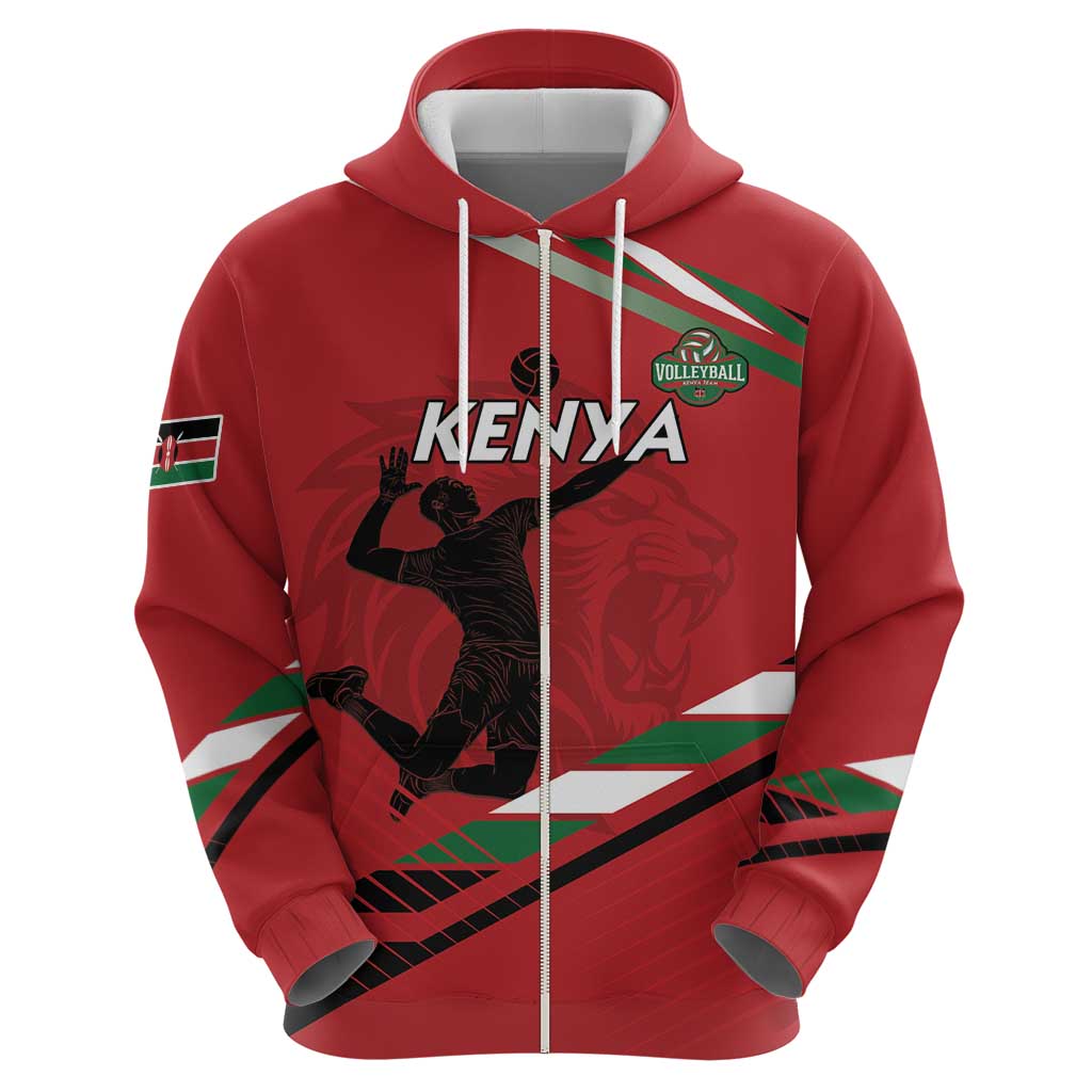 Custom Kenya Volleyball Zip Hoodie We Are Champions