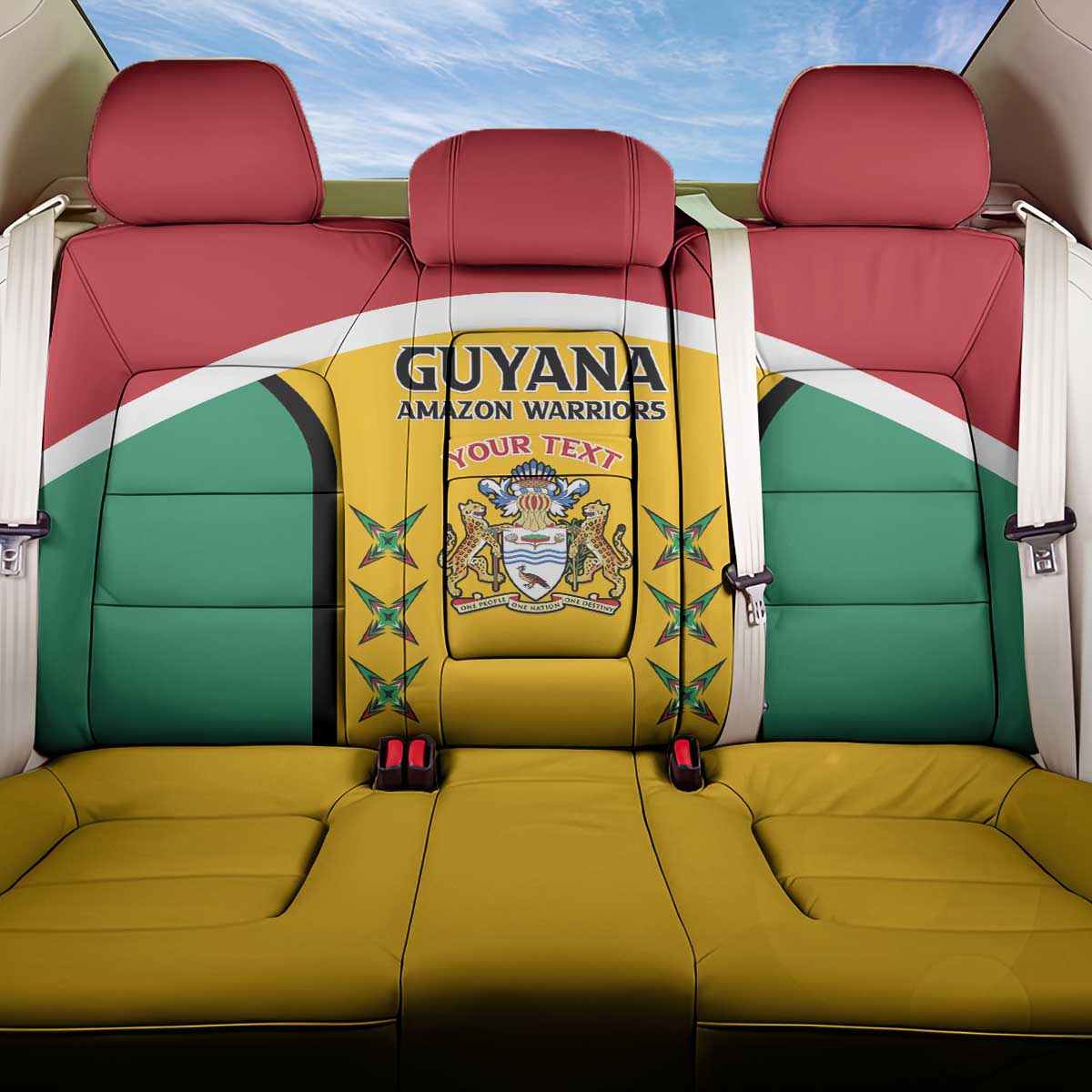 Custom Guyana Cricket Back Car Seat Cover Come On Amazon Warriors