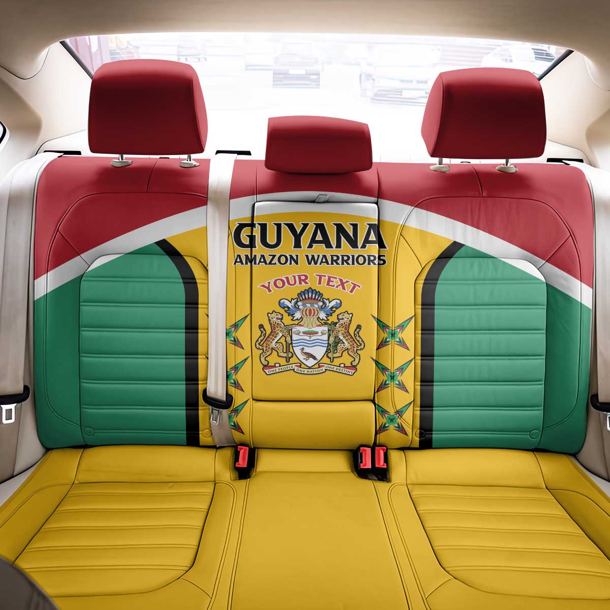 Custom Guyana Cricket Back Car Seat Cover Come On Amazon Warriors