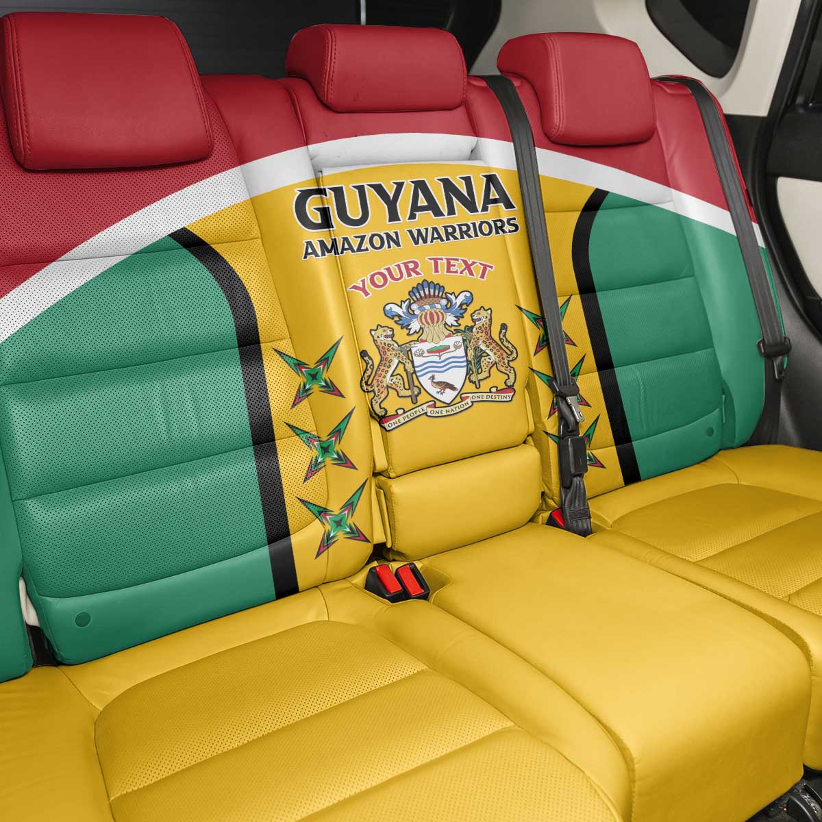 Custom Guyana Cricket Back Car Seat Cover Come On Amazon Warriors