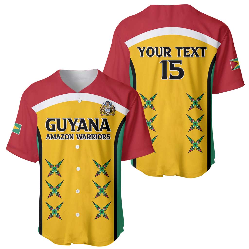 Custom Guyana Cricket Baseball Jersey Come On Amazon Warriors