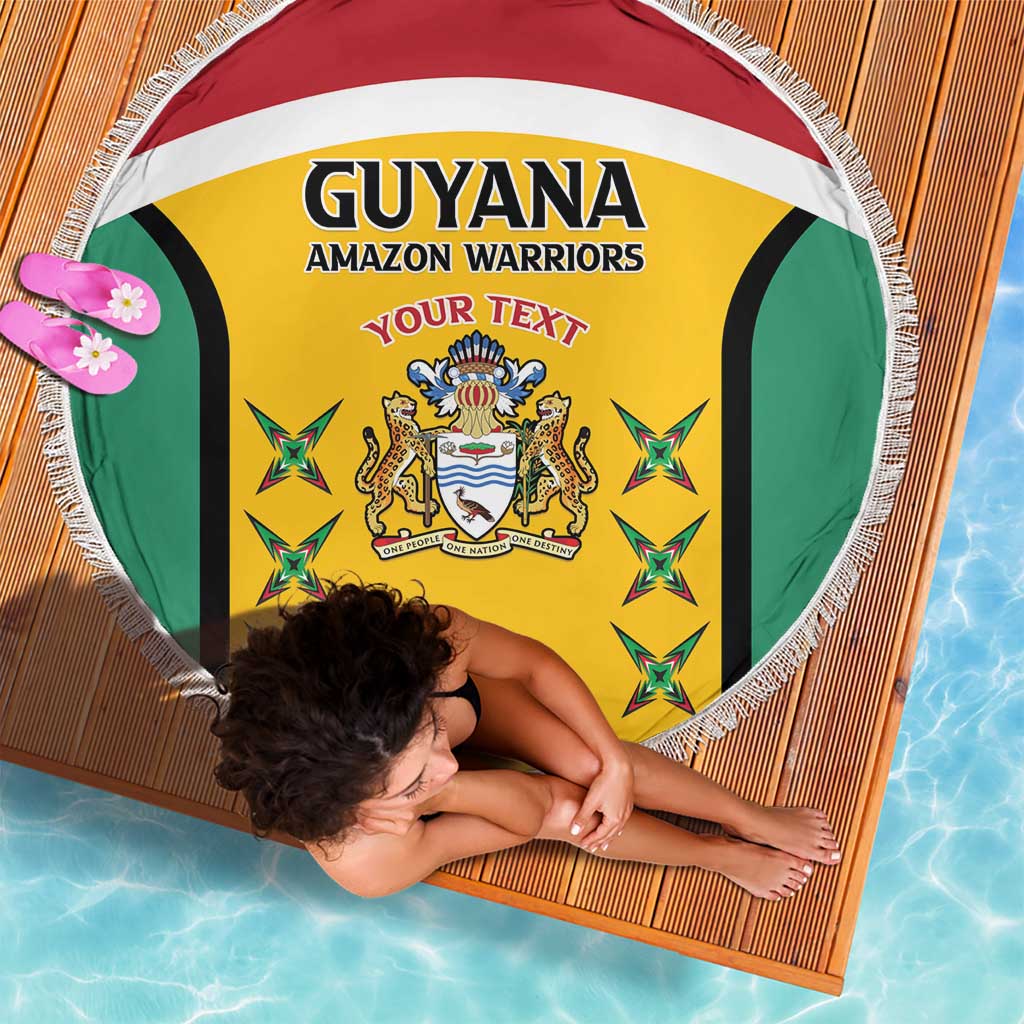 Custom Guyana Cricket Beach Blanket Come On Amazon Warriors