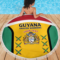 Custom Guyana Cricket Beach Blanket Come On Amazon Warriors