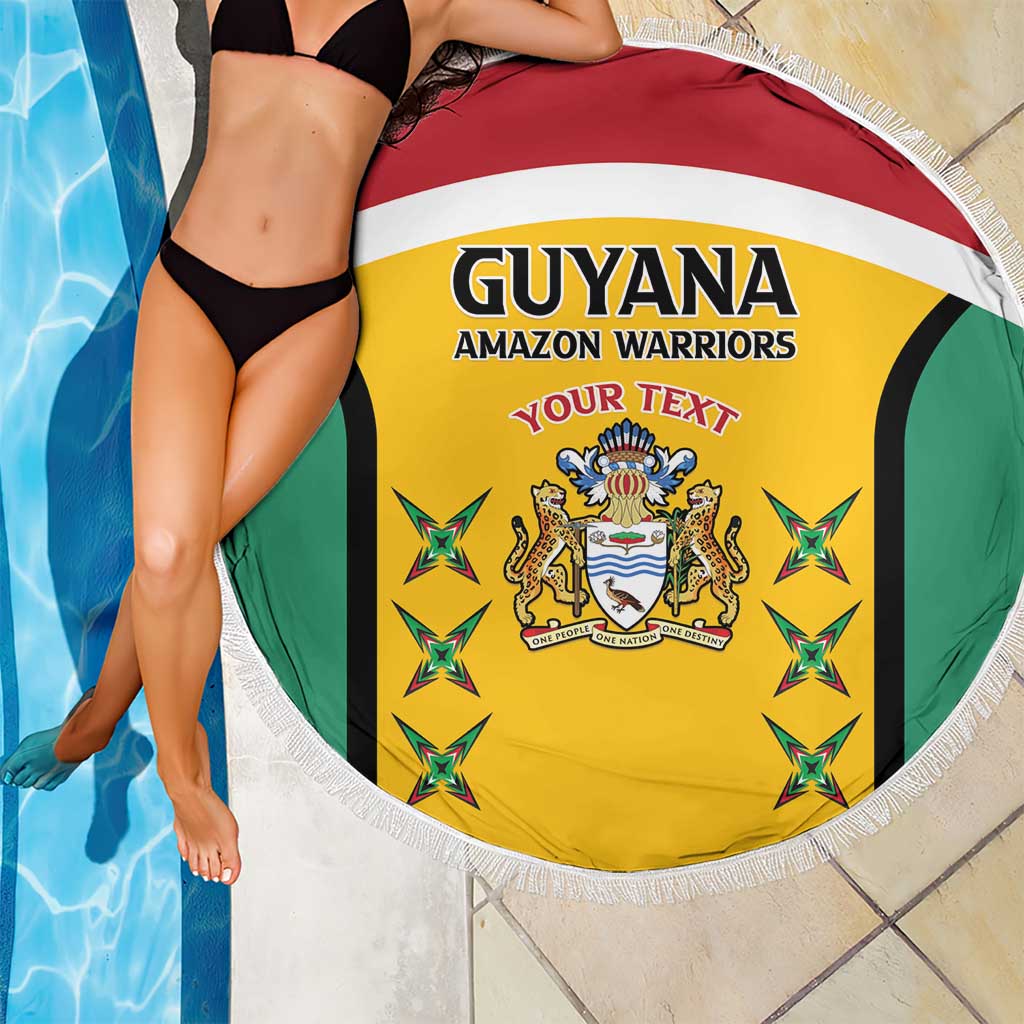 Custom Guyana Cricket Beach Blanket Come On Amazon Warriors