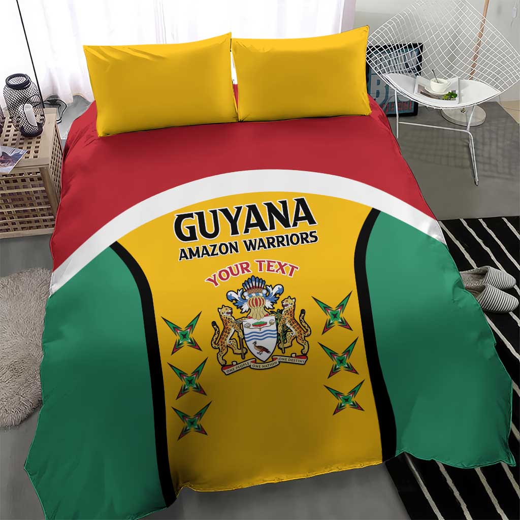 Custom Guyana Cricket Bedding Set Come On Amazon Warriors