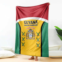 Custom Guyana Cricket Blanket Come On Amazon Warriors