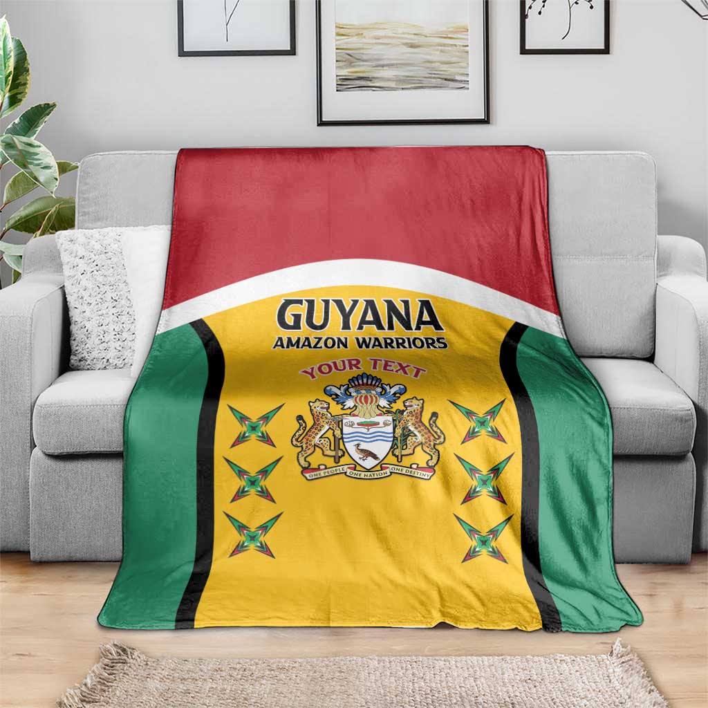 Custom Guyana Cricket Blanket Come On Amazon Warriors