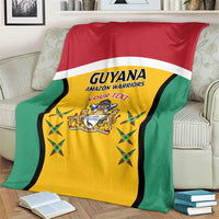 Custom Guyana Cricket Blanket Come On Amazon Warriors