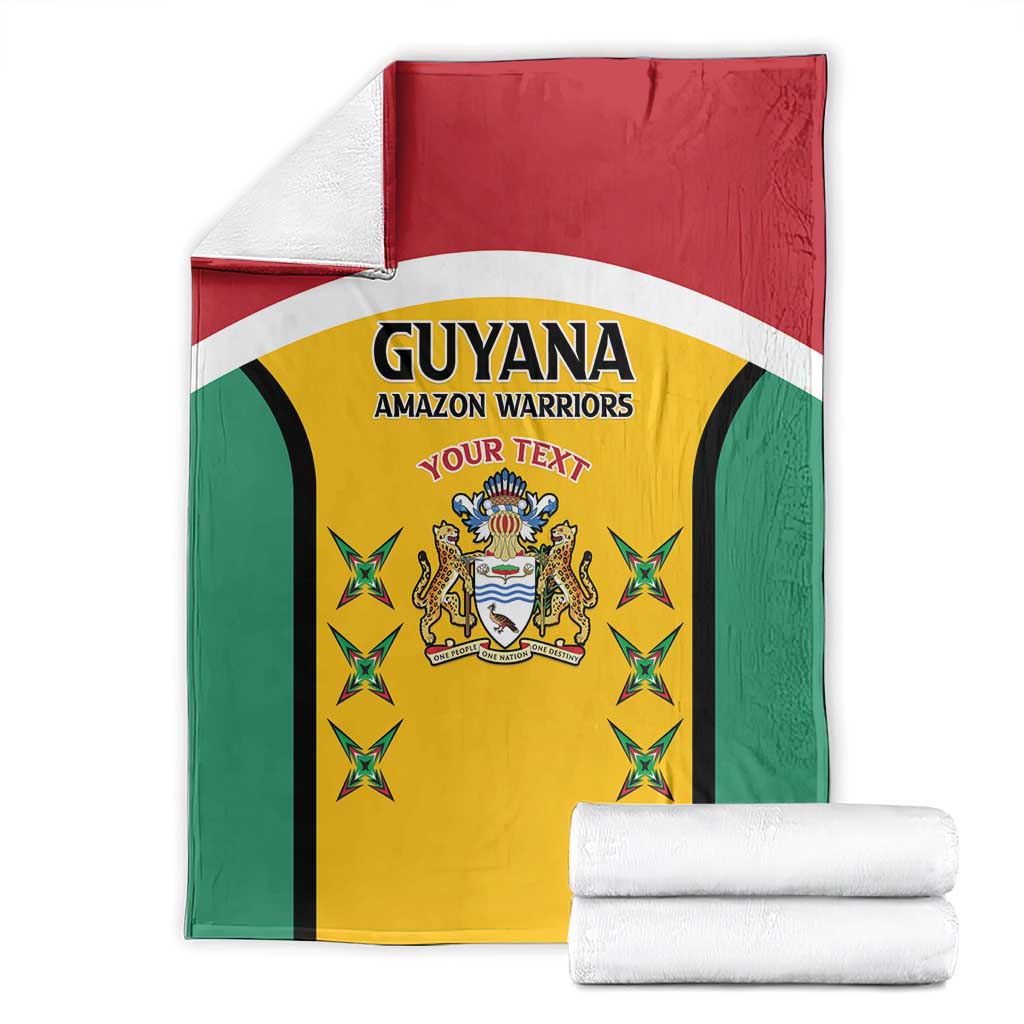 Custom Guyana Cricket Blanket Come On Amazon Warriors