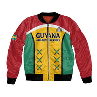 Custom Guyana Cricket Bomber Jacket Come On Amazon Warriors