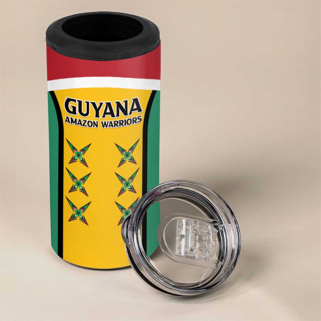 Custom Guyana Cricket 4 in 1 Can Cooler Tumbler Come On Amazon Warriors
