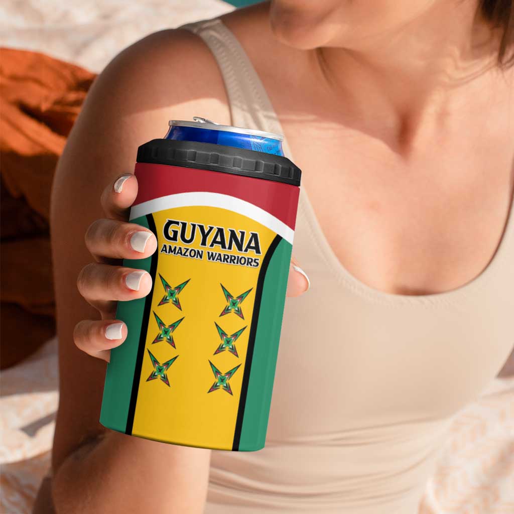 Custom Guyana Cricket 4 in 1 Can Cooler Tumbler Come On Amazon Warriors