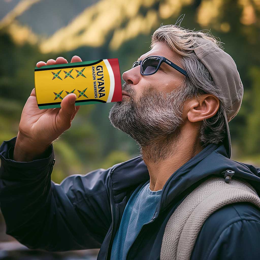 Custom Guyana Cricket 4 in 1 Can Cooler Tumbler Come On Amazon Warriors