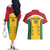 Custom Guyana Cricket Couples Matching Off The Shoulder Long Sleeve Dress and Hawaiian Shirt Come On Amazon Warriors