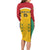 Custom Guyana Cricket Family Matching Long Sleeve Bodycon Dress and Hawaiian Shirt Come On Amazon Warriors