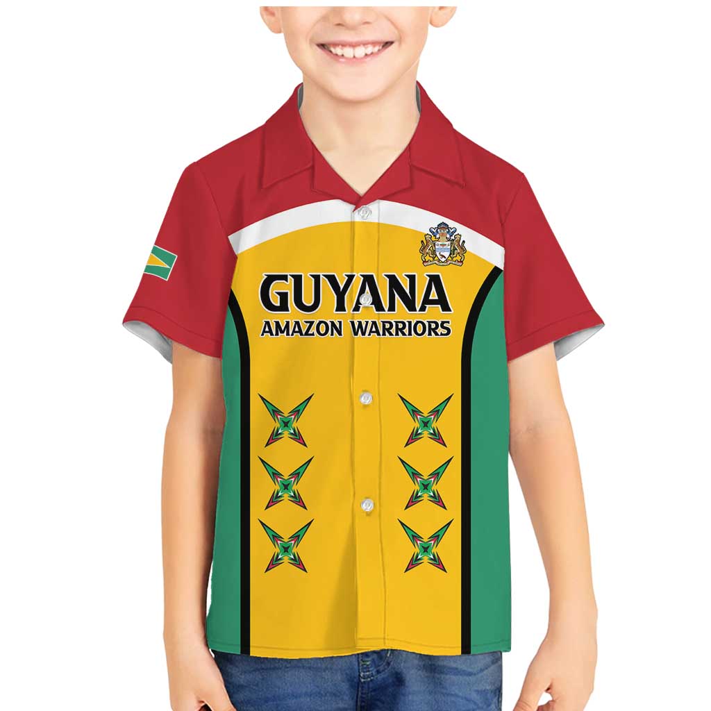 Custom Guyana Cricket Family Matching Mermaid Dress and Hawaiian Shirt Come On Amazon Warriors