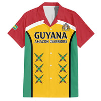 Custom Guyana Cricket Family Matching Off Shoulder Maxi Dress and Hawaiian Shirt Come On Amazon Warriors