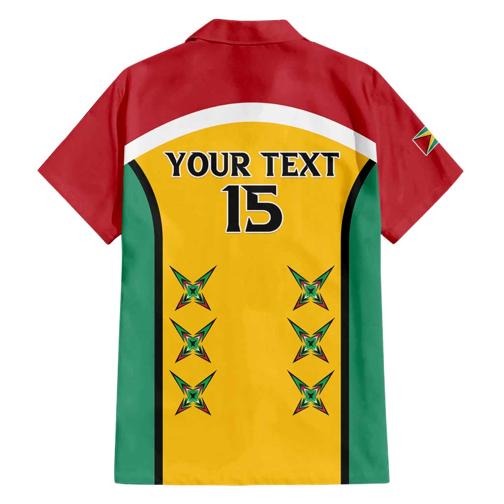 Custom Guyana Cricket Family Matching Short Sleeve Bodycon Dress and Hawaiian Shirt Come On Amazon Warriors