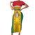 Custom Guyana Cricket Family Matching Short Sleeve Bodycon Dress and Hawaiian Shirt Come On Amazon Warriors