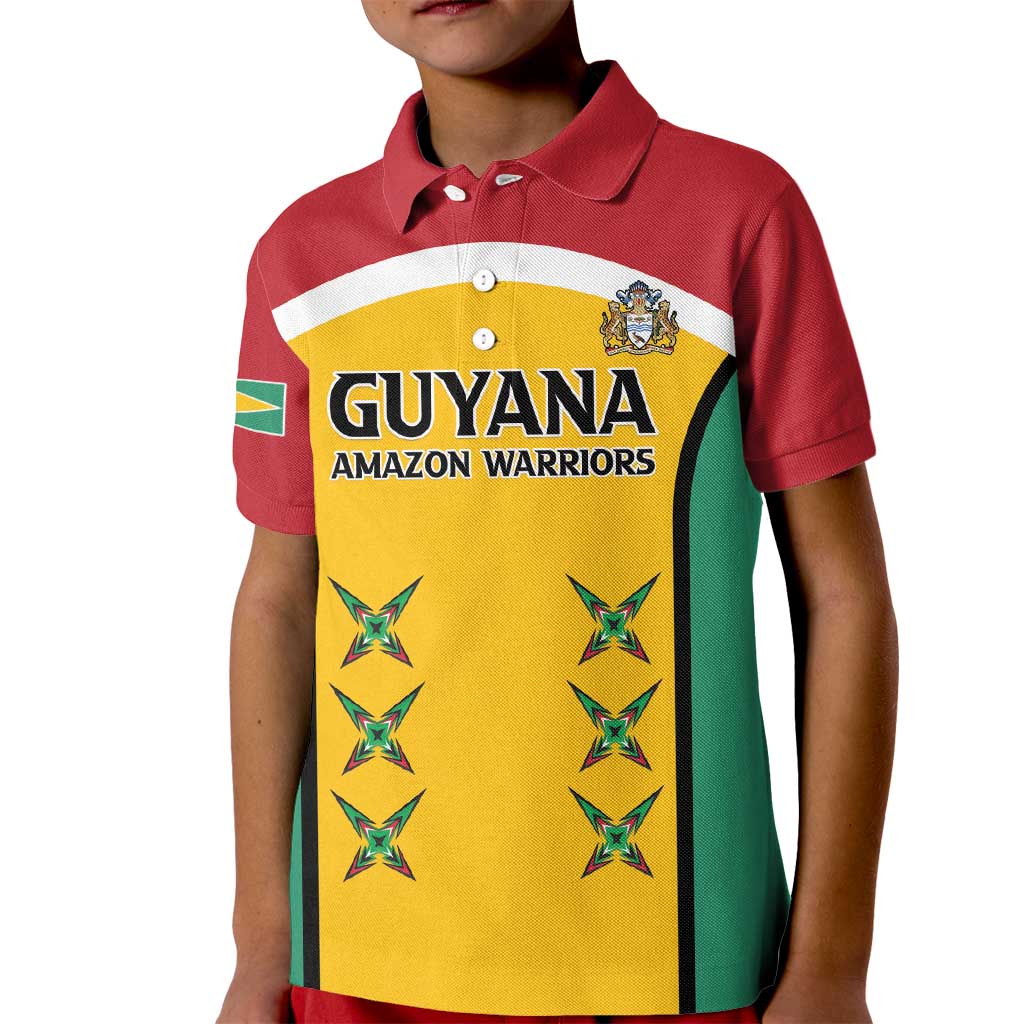Custom Guyana Cricket Kid Polo Shirt Come On Amazon Warriors