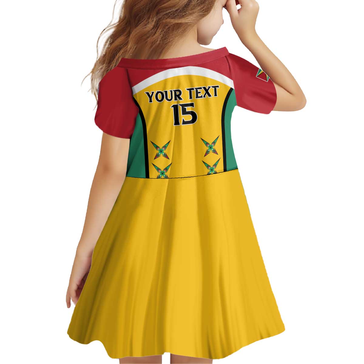 Custom Guyana Cricket Kid Short Sleeve Dress Come On Amazon Warriors