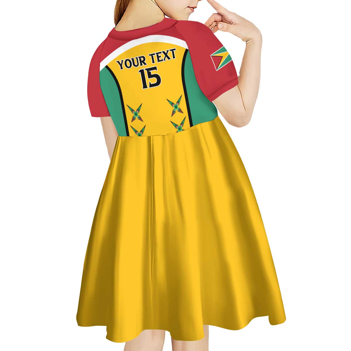 Custom Guyana Cricket Kid Short Sleeve Dress Come On Amazon Warriors