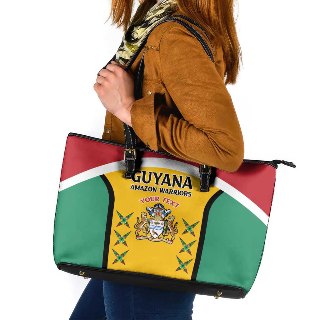 Custom Guyana Cricket Leather Tote Bag Come On Amazon Warriors