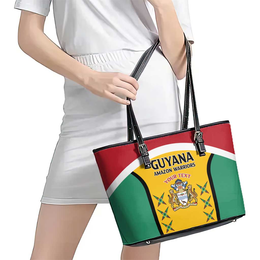Custom Guyana Cricket Leather Tote Bag Come On Amazon Warriors