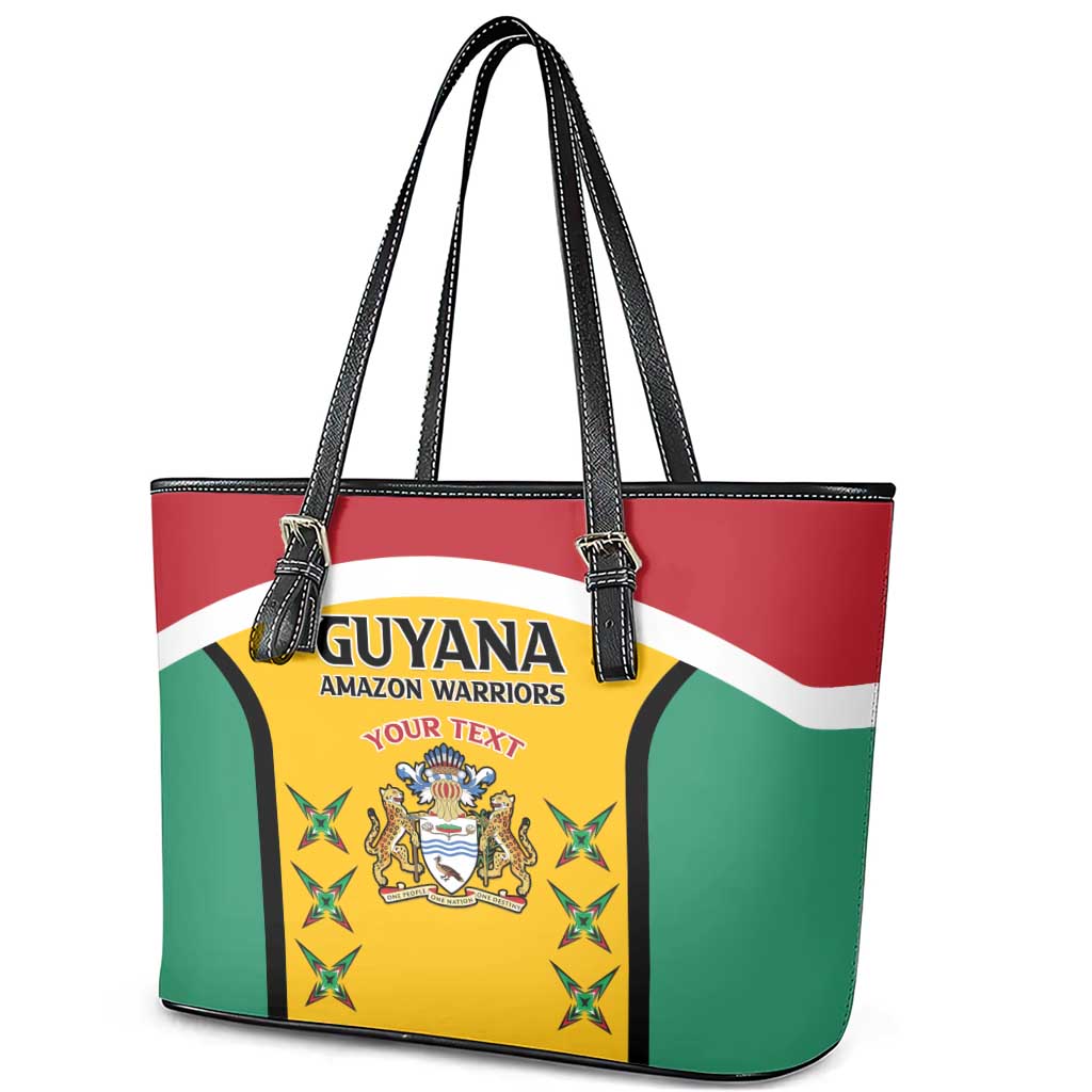 Custom Guyana Cricket Leather Tote Bag Come On Amazon Warriors