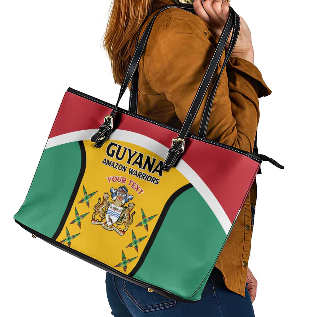 Custom Guyana Cricket Leather Tote Bag Come On Amazon Warriors