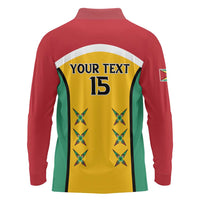 Custom Guyana Cricket Long Sleeve Polo Shirt Come On Amazon Warriors