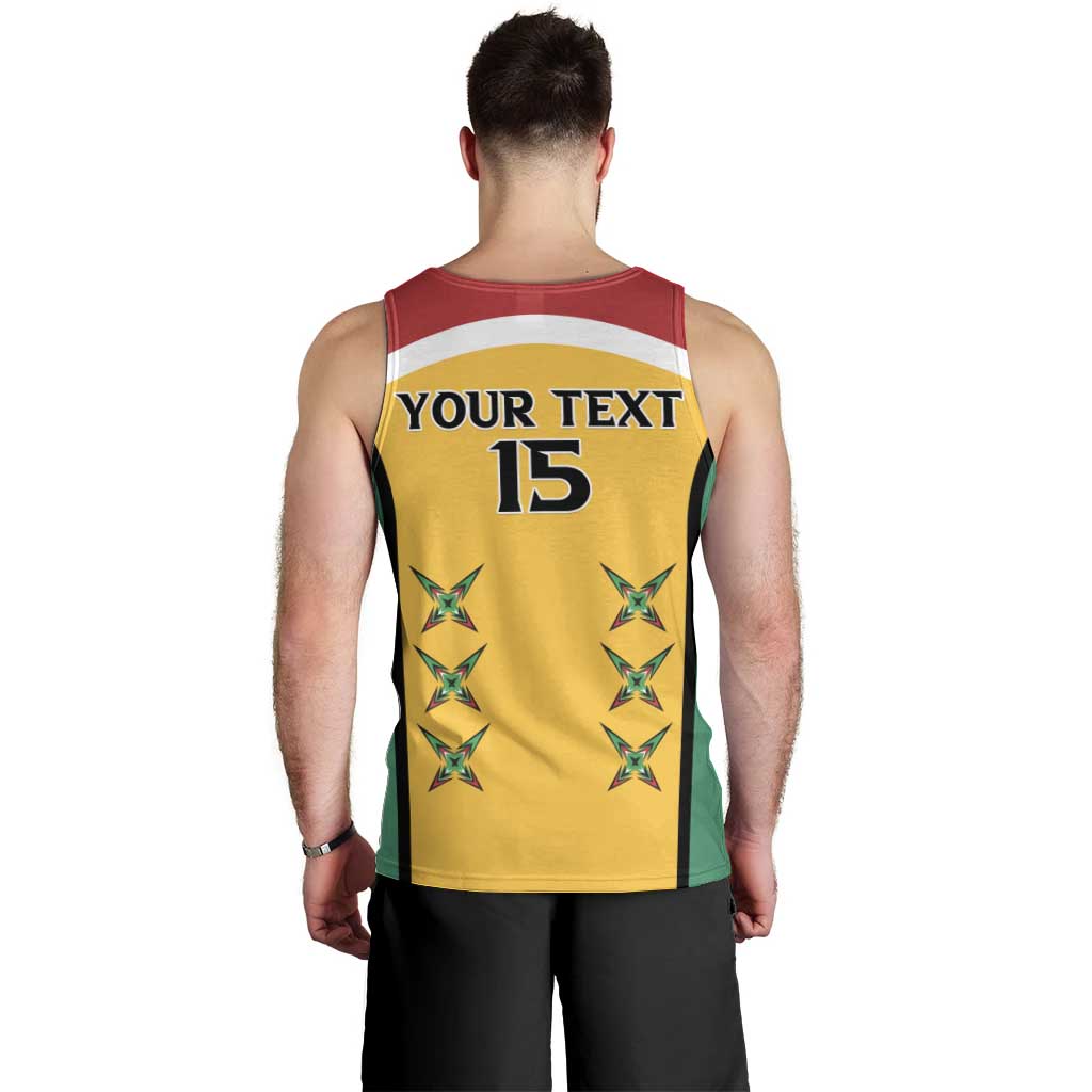 Custom Guyana Cricket Men Tank Top Come On Amazon Warriors