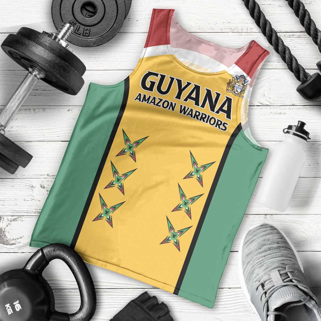 Custom Guyana Cricket Men Tank Top Come On Amazon Warriors