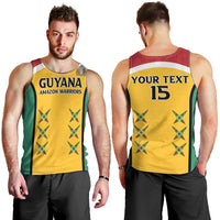 Custom Guyana Cricket Men Tank Top Come On Amazon Warriors